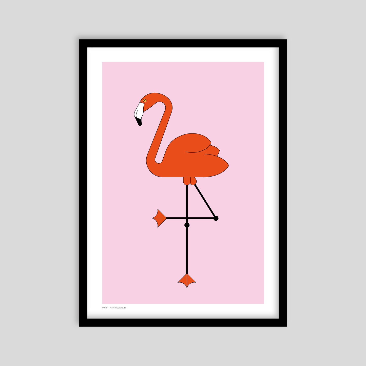 Kunstdruck Flamingo