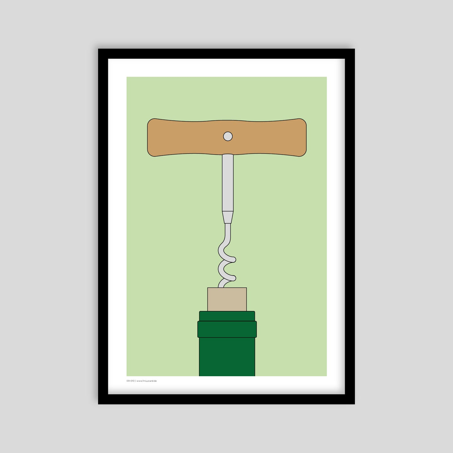 Kunstdruck Korkenzieher
