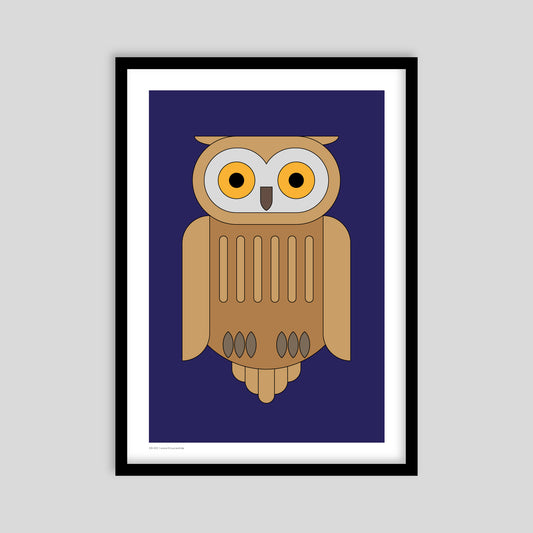 Kunstdruck Eule