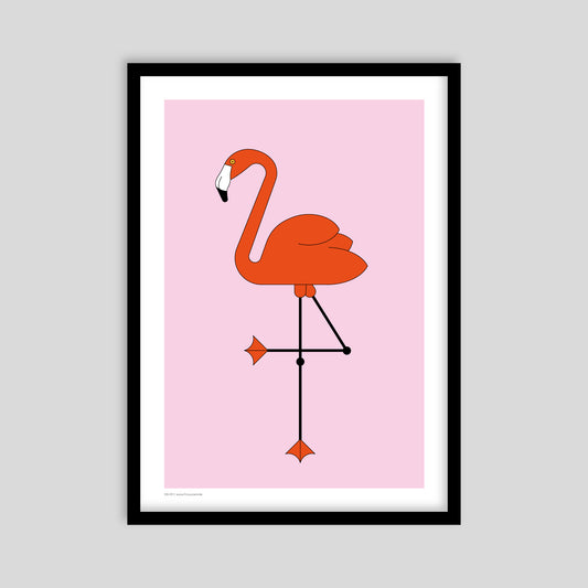 Kunstdruck Flamingo