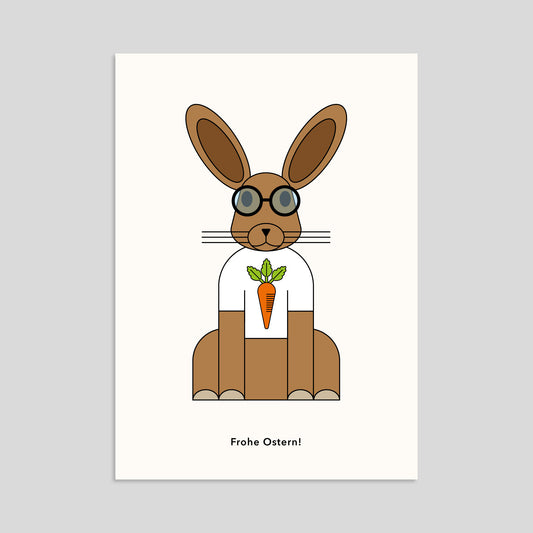 Hase mit Brille